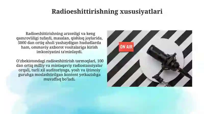 Radio va Televideniya-tezkorlik va Ommaviy Axborot Vositalari Sifatida 3