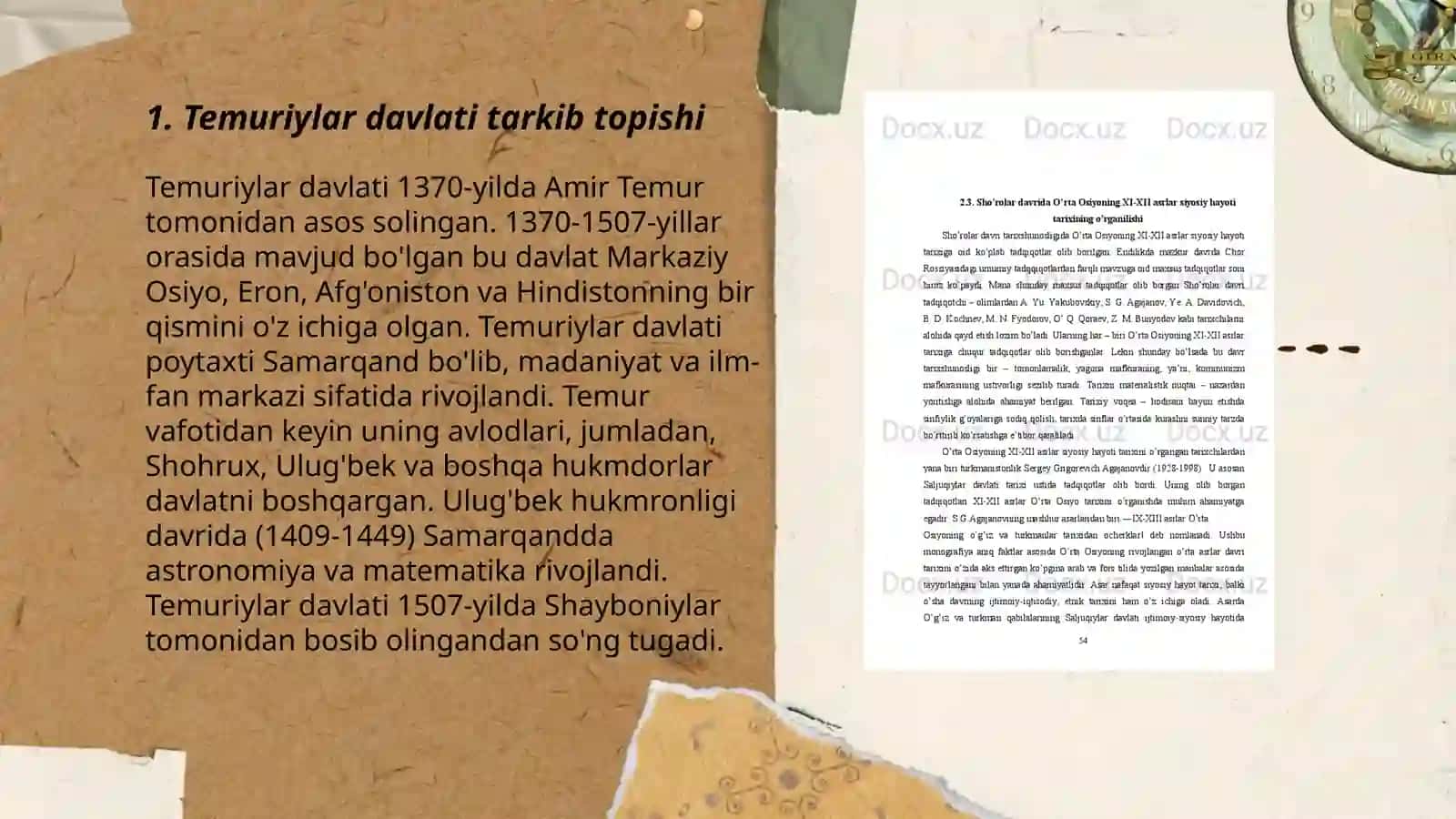 Temuriylar davlati tarkib topishi 3