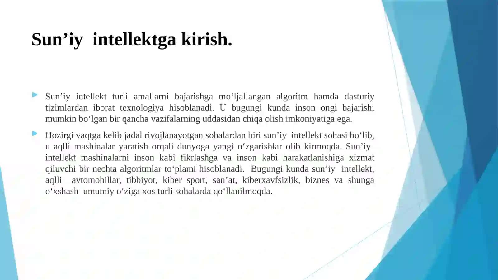 Sun’iy intellektga kirish 3