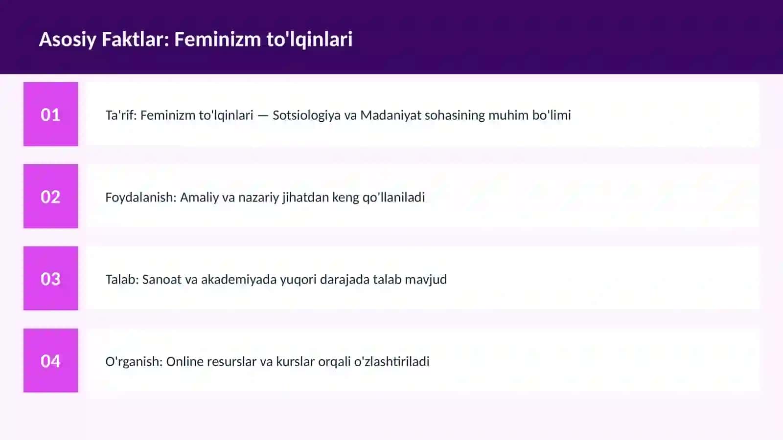 Feminizm to'lqinlari 3