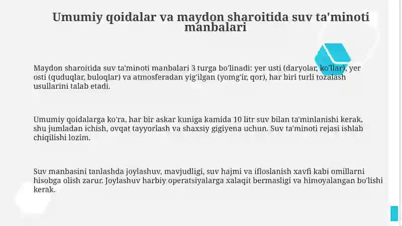 Suv va oziq-ovqat sifatini ta'minlash 3