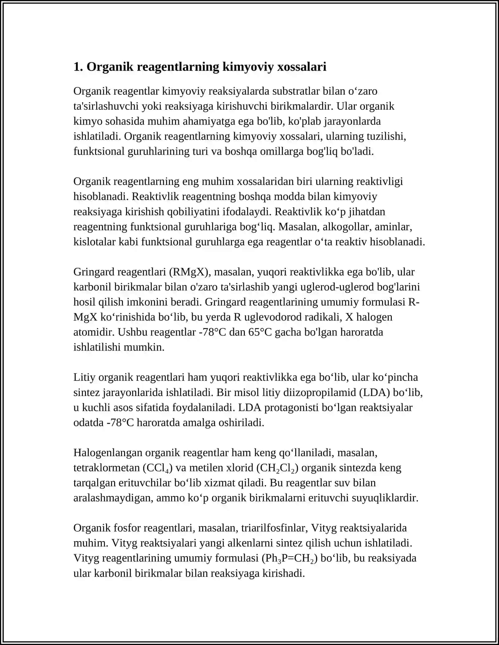 ORGANIK REAGENTLAR 3