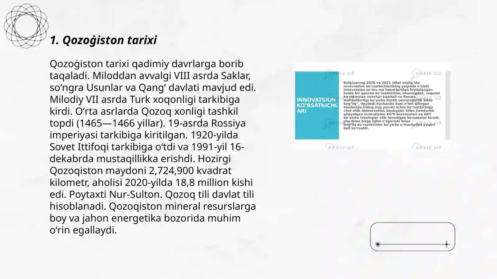 Qozoĝiston davlati haqida 3