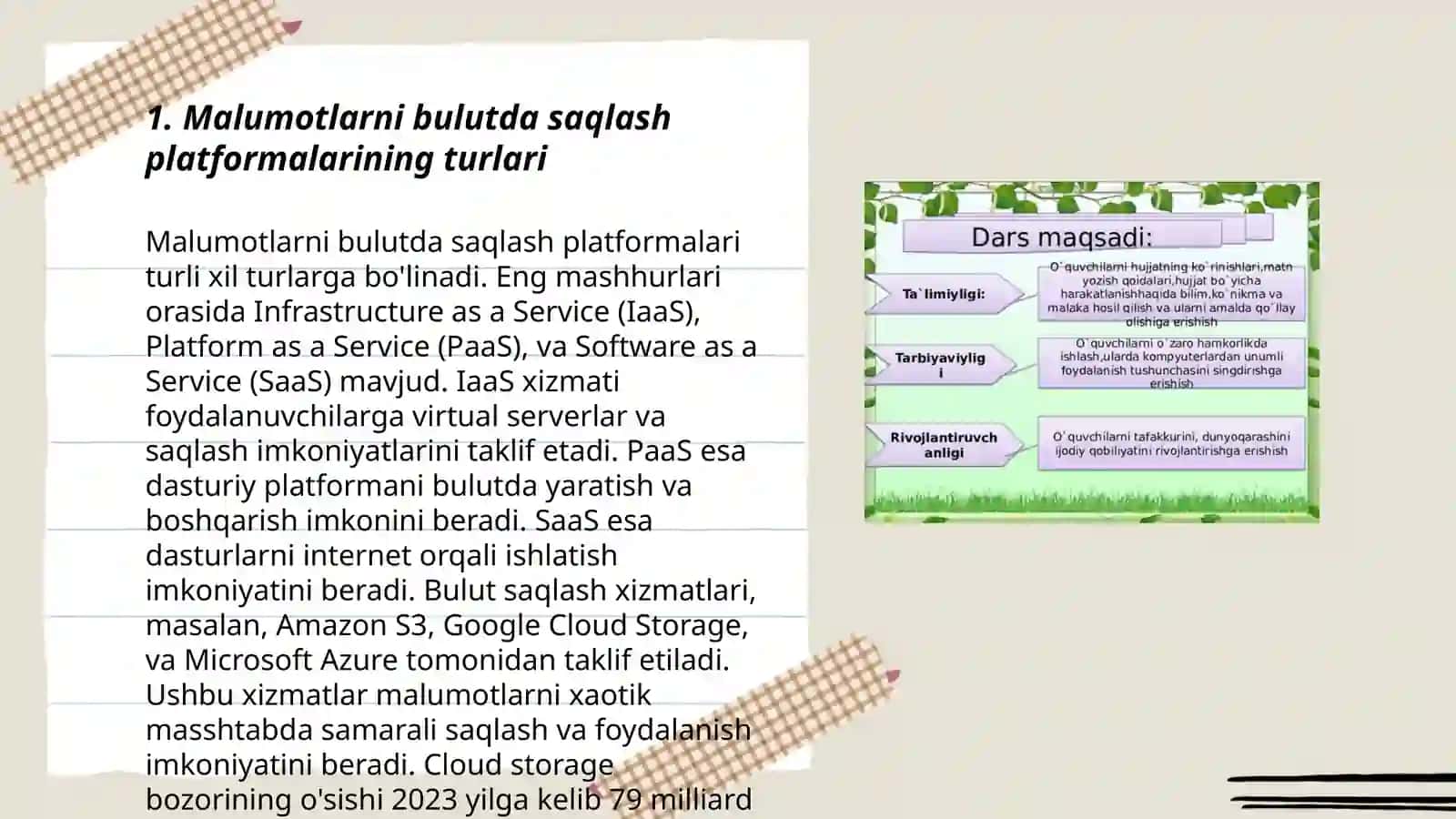 Malumotlarni bulutda saqlash platformalari bilan ishlash 3