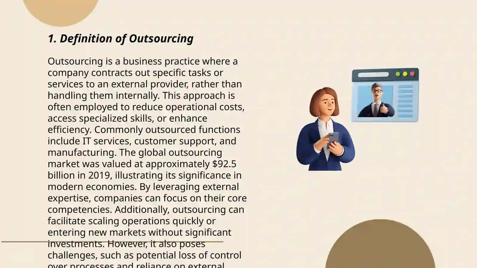 What is outsourcing? 3
