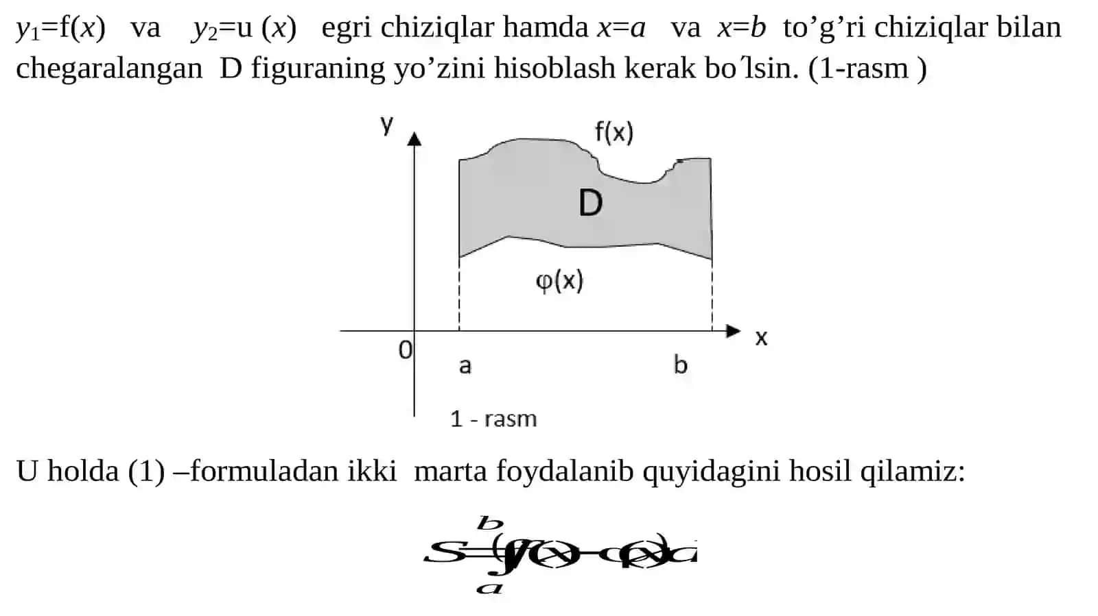 ANIQ INTEGRALLARNING TATBIQLARI 3