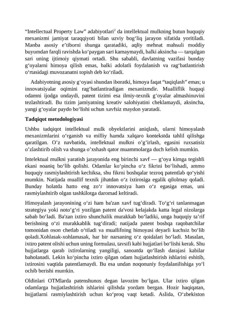 Intellektual mulk obyektlari va ularni himoyalash 3