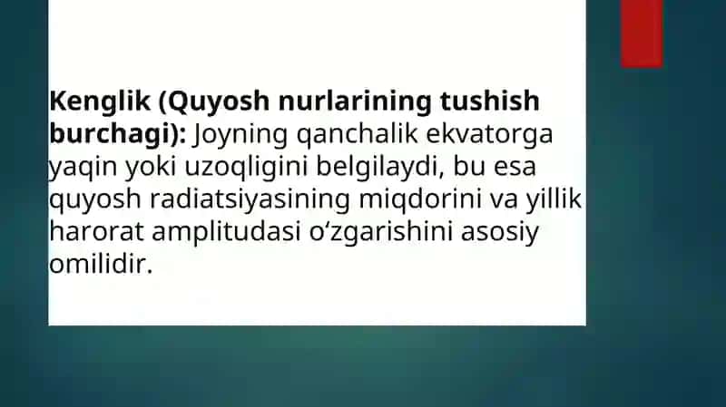 Iqlimning Geografik Omillari 3