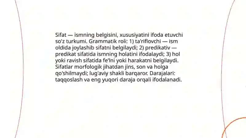 Sifatni gramatik kategoriyalari 3