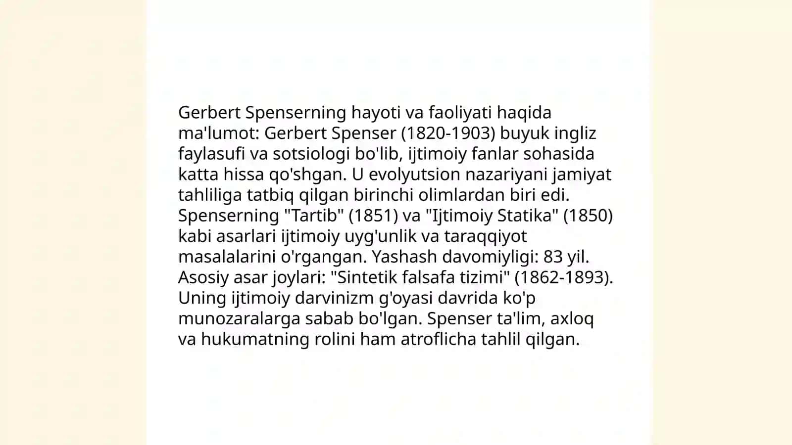 Gerbert Spenserning sotsiologik taʼlimoti sotsial nazariyasi 3