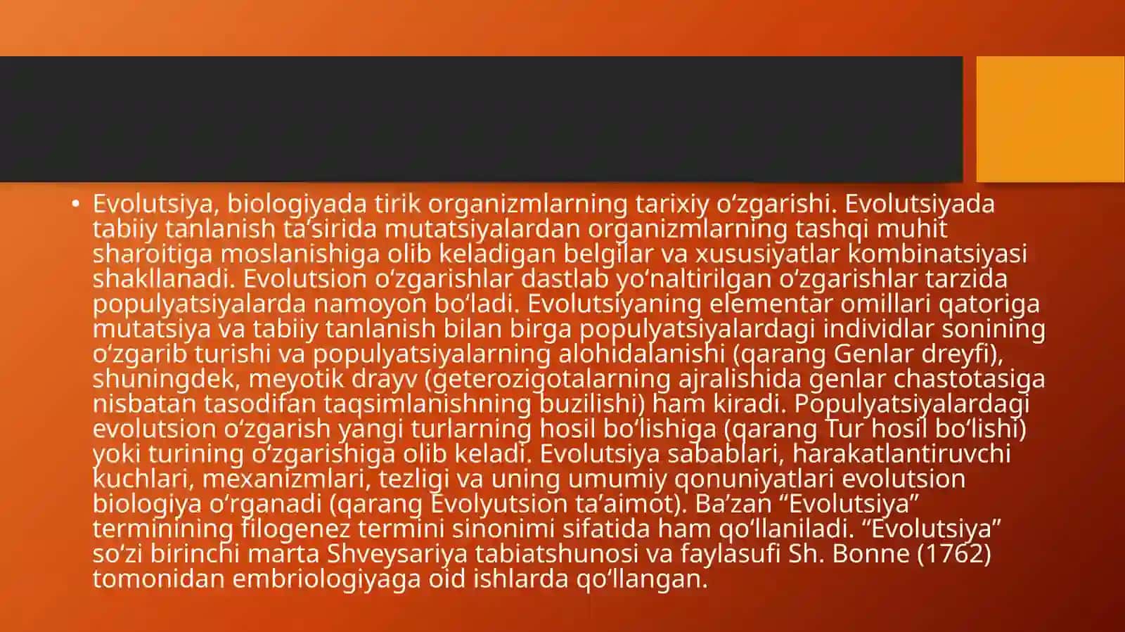 Evolutsiya jarayonini tadqiq qilish 3