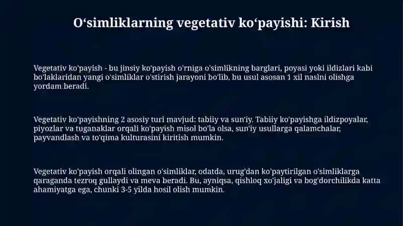 O'simliklarning vegetativ ko'payishi 3