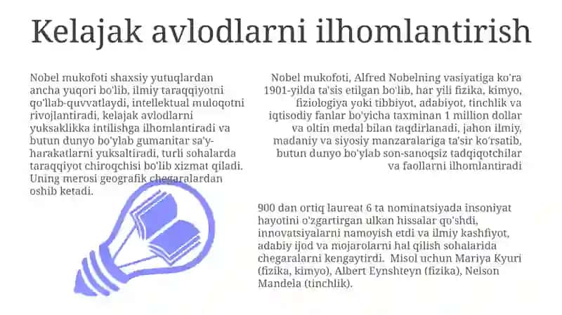 Nobel mukofotining ahamiyat 3