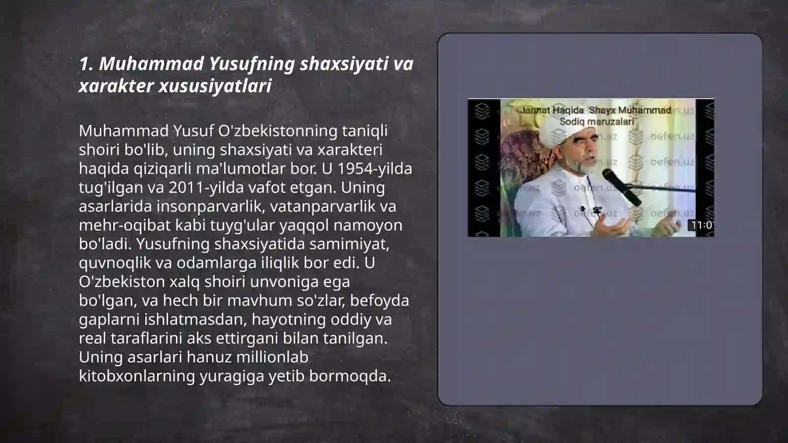 Muhammad Yusuf psixologik portreti 3