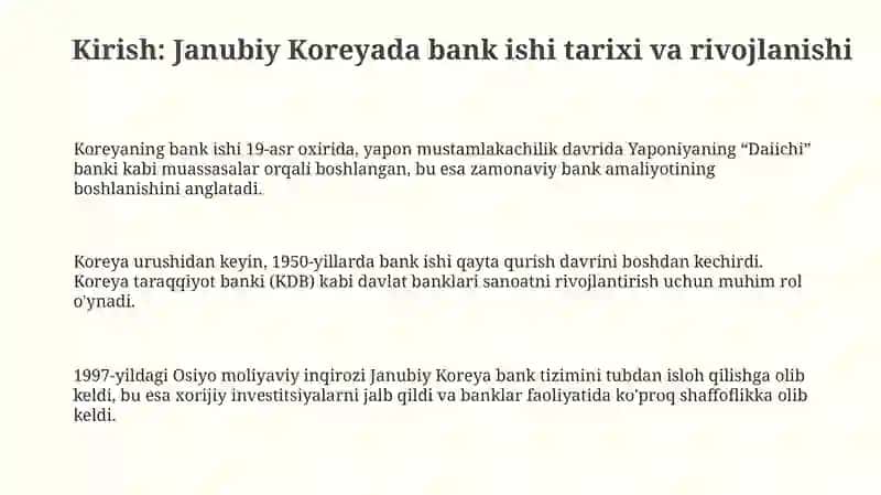 Koreya davlatining bank faoliyati 3