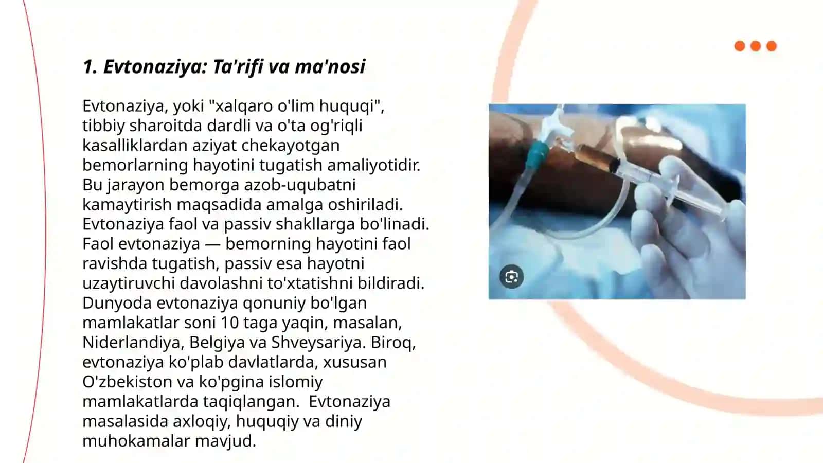 Evtonaziya muammolari 3