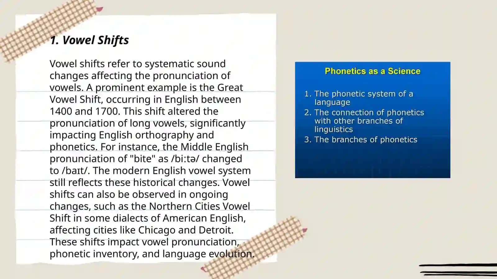 Phonetic changes in different languages 3