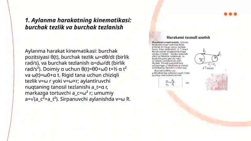 Aylanma harakat dinamikasi 3