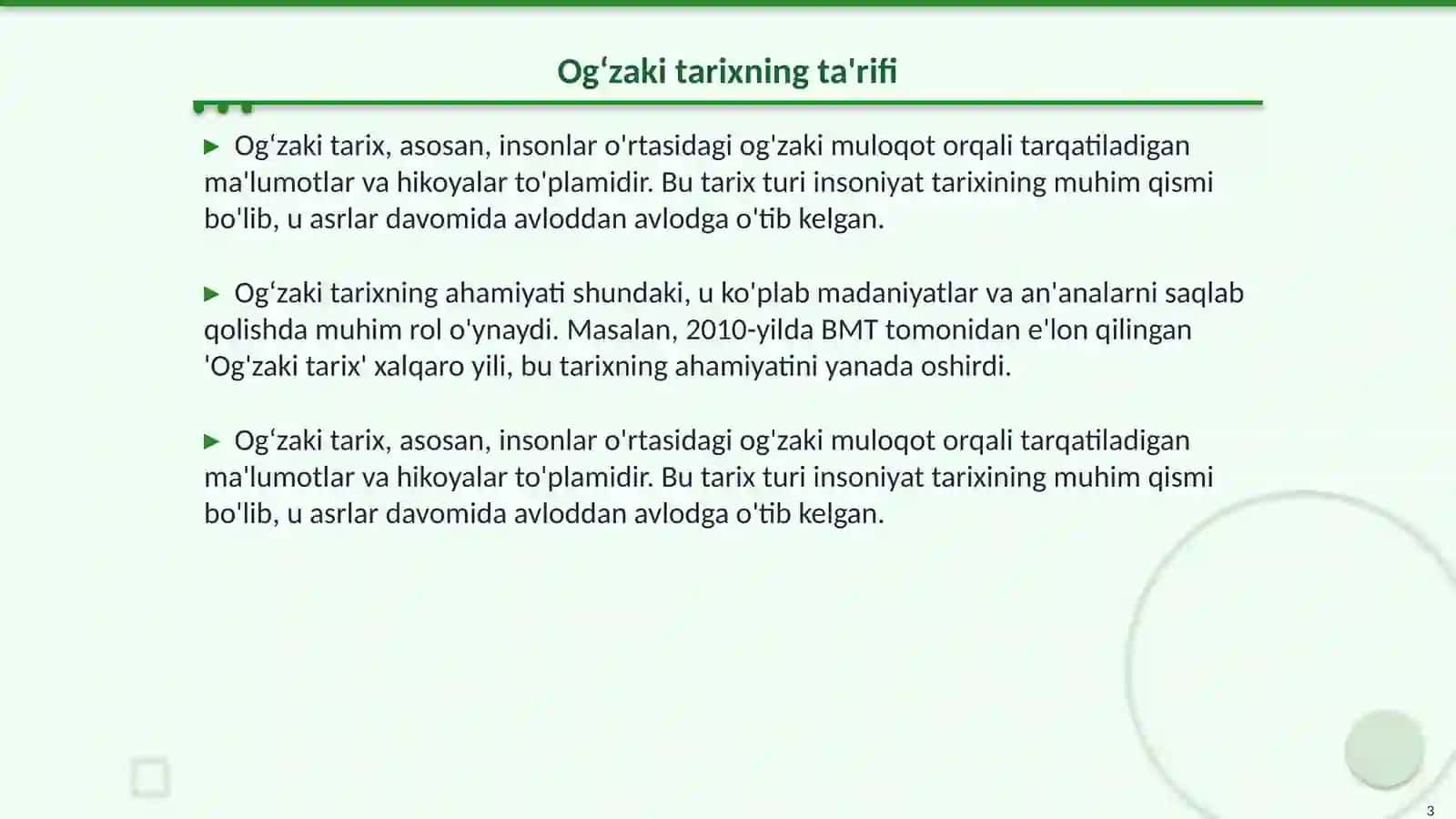 Ogʻzaki tarix tarixshunosligi 3