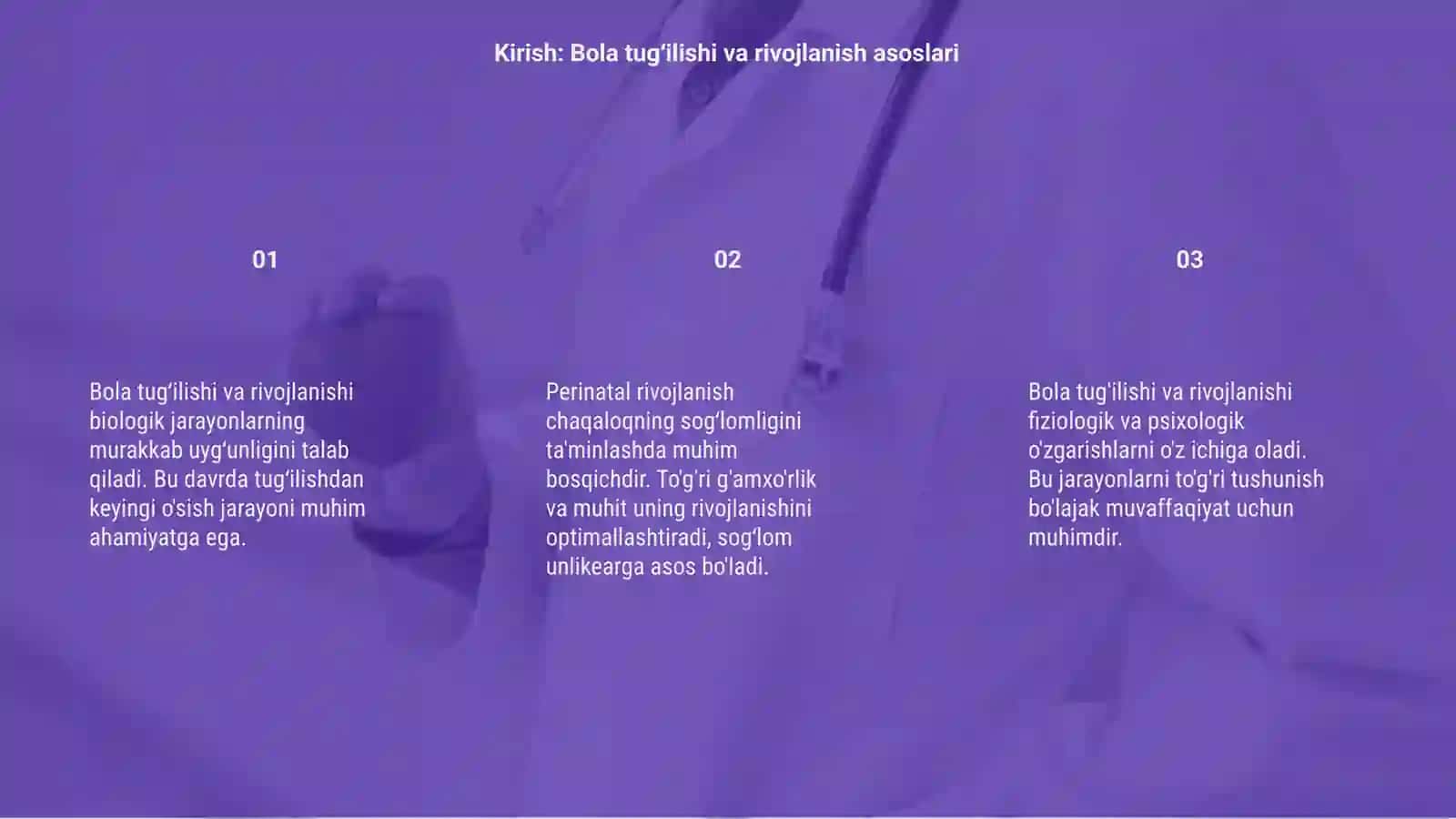 Bola tugʻilishi va perinatal rivojlanish 3