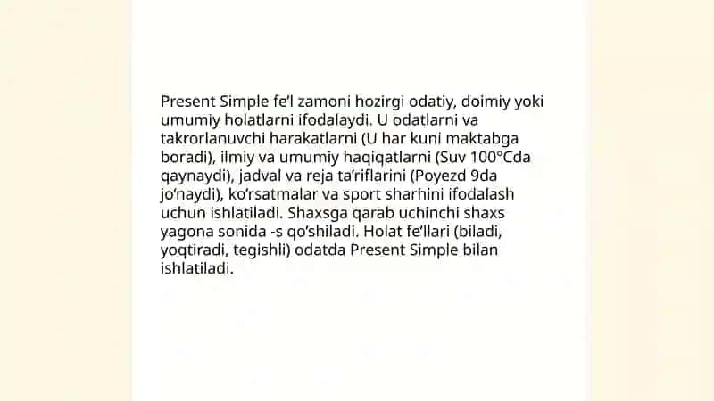 Present Simple 3