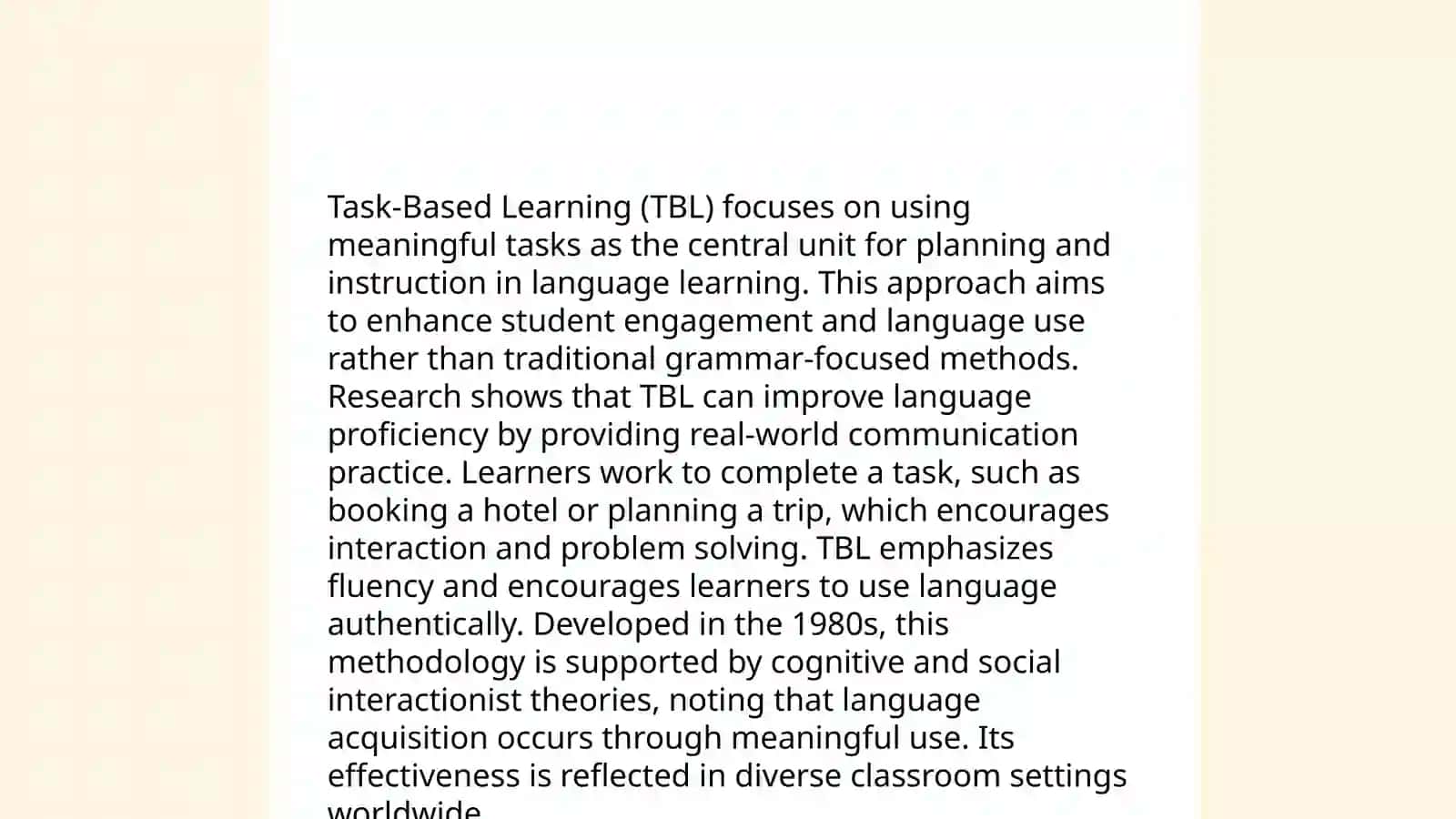 Teaching Linguistic Competence through Task-Based Learning in High School 3