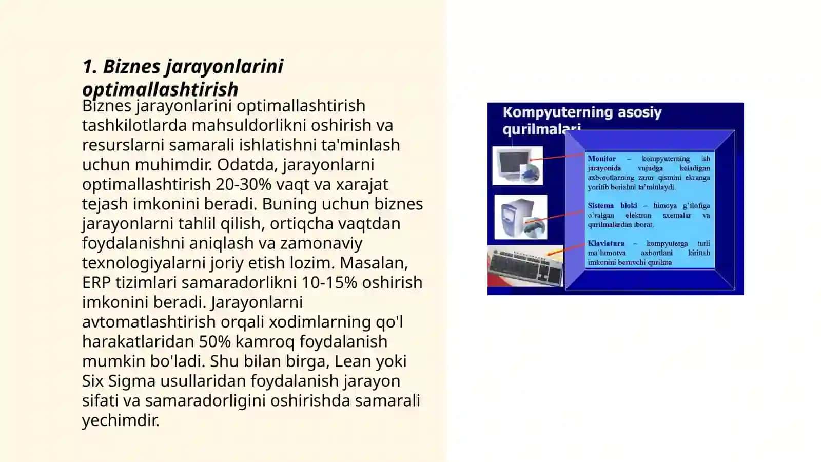 Biznes jarayonlarini optimallashtirish 3