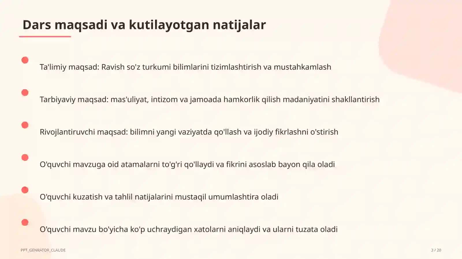 Ona tili (5-11) — metodi birlashma uchun 3
