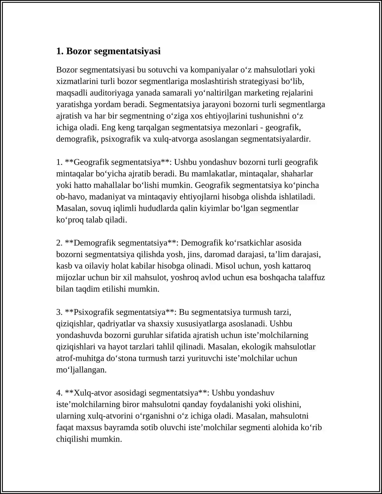 MARKETING TADQIQOTLARI 3