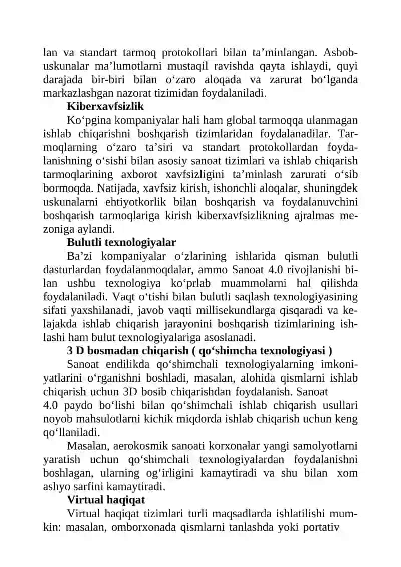 Sanoat 4.0 komponentlari 3