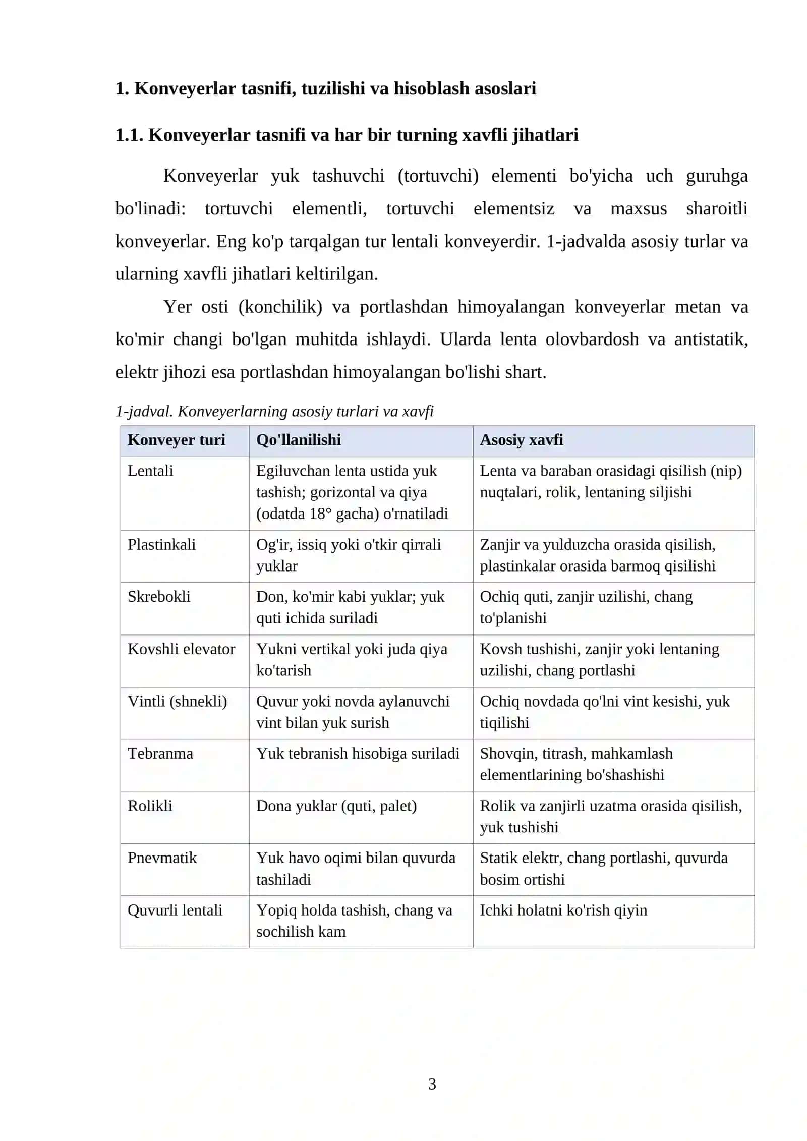 Konveyerlar 3