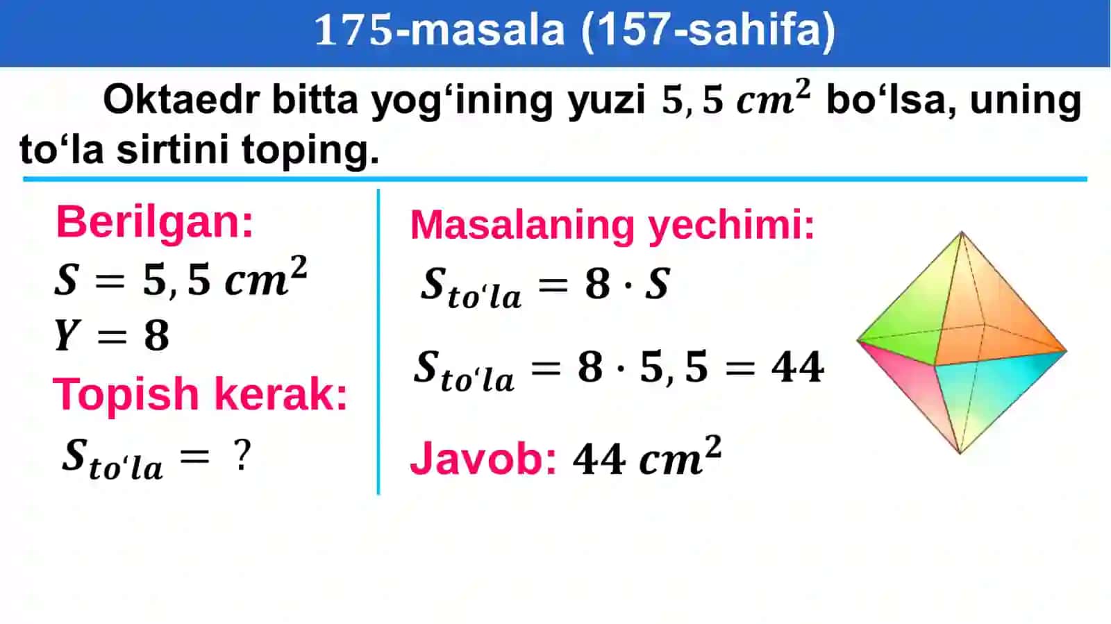 Geometriya 11-sinf Mavzu: Hajmtushunchasi Parallelepipedninghajmi 3