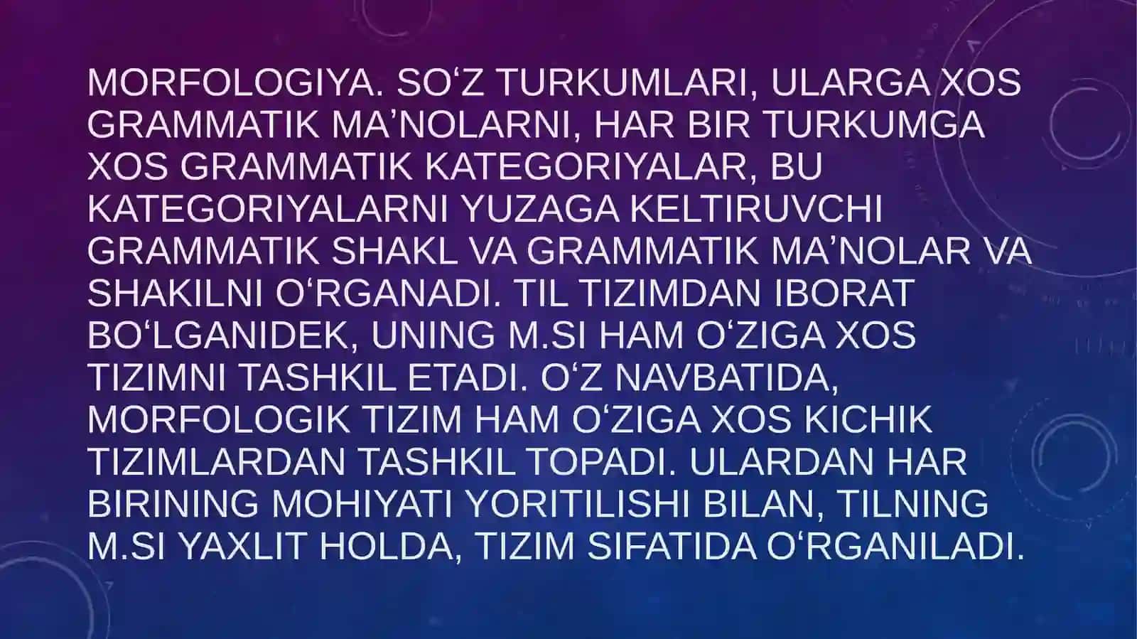 Morfologik uslubiyat 3