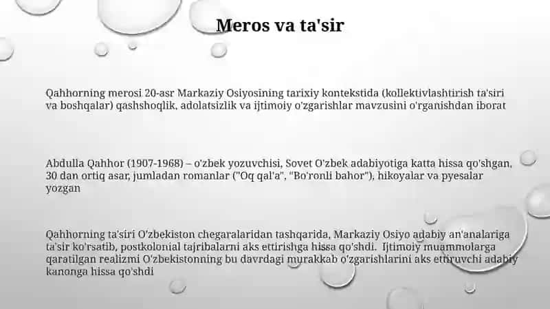 Abdulla Qahhor hayoti va ijodi 3
