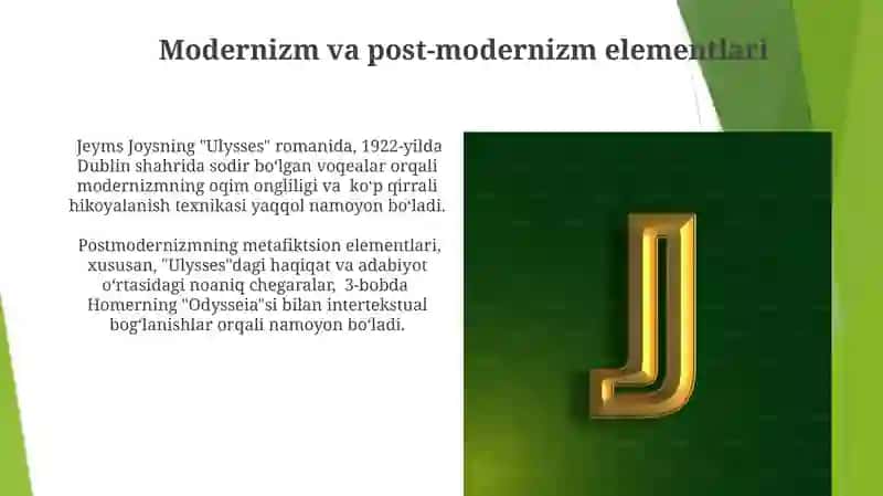 "Uliss" romanining tahlili 3