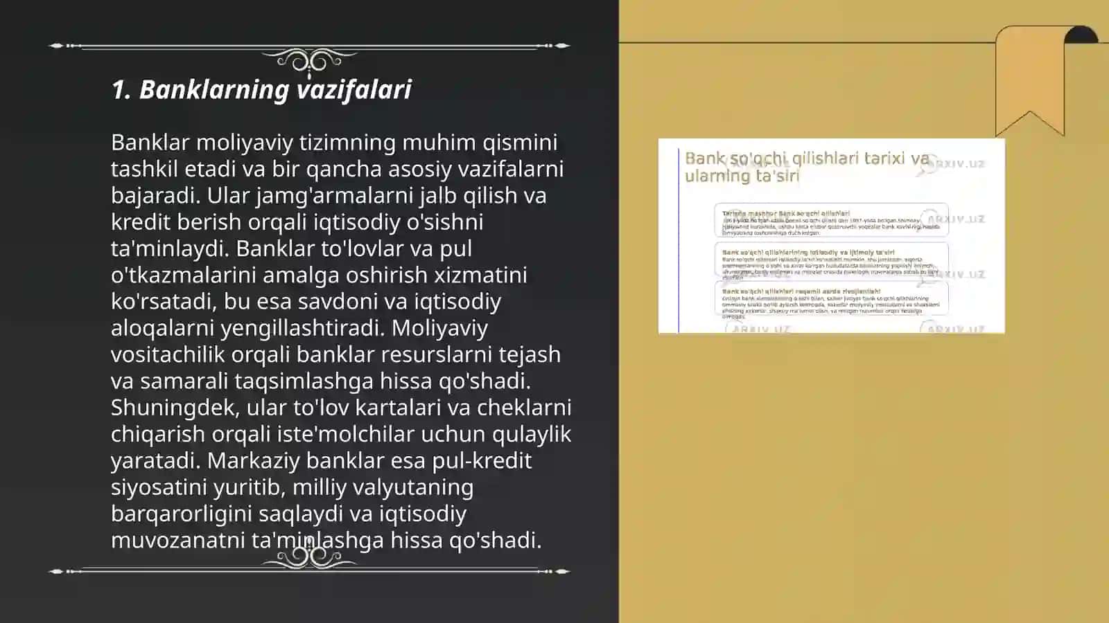 Banklar, bank tizimi va uning rivojlanish bosqichlari 3