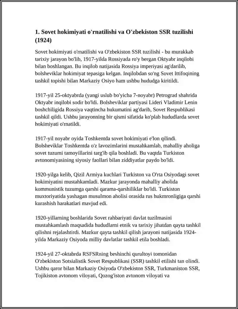 SOVET HUKUMRONLIGI DAVRIDA O'ZBEKISTON 3