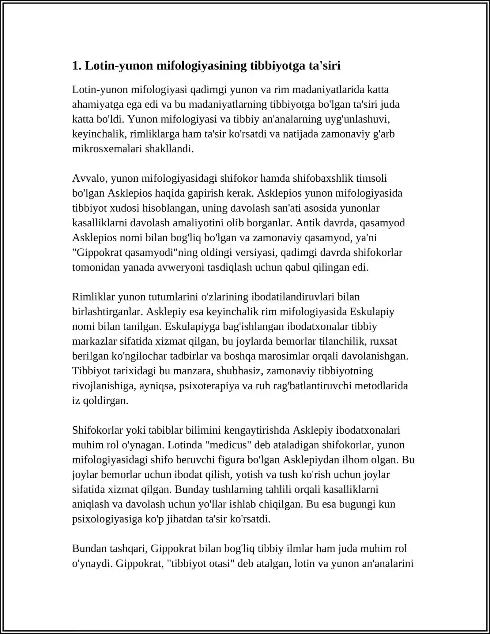 MEDITSINA TARIXIDA LOTIN-YUNON MIFALOGIYALARI 3