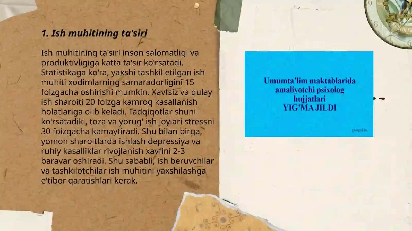 Ish muhitining psixologik omillari 3
