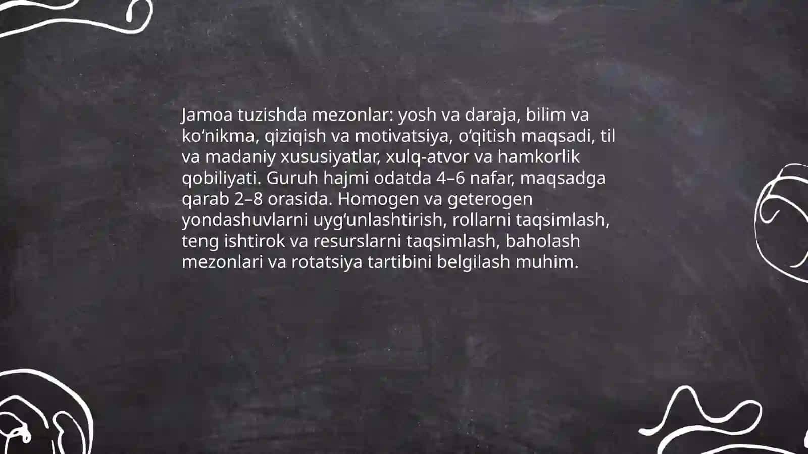 O'quvchilar jamoasi bilan ishlash 3