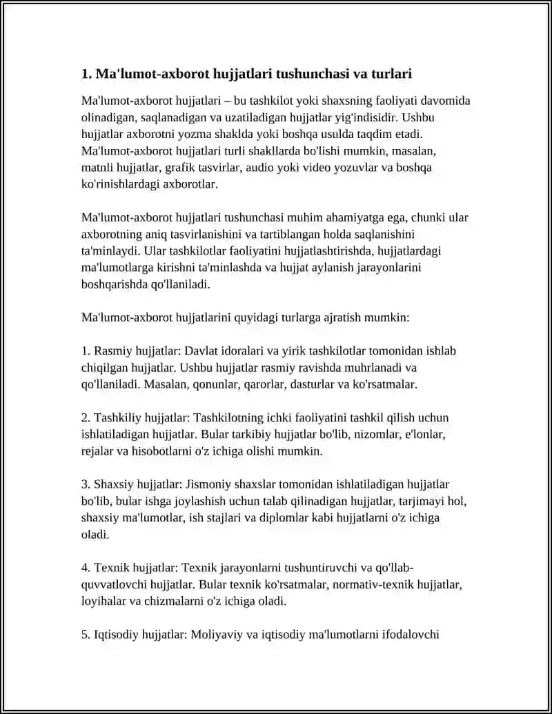 MALUMOT AXBOROT HUJJATLARI 3