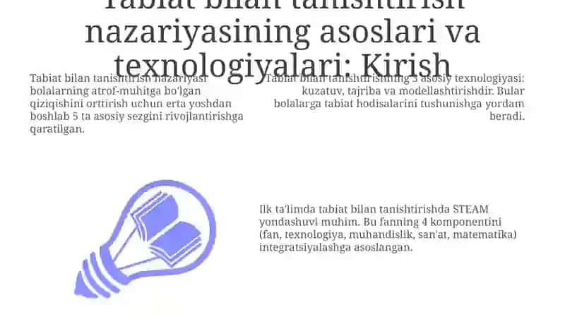 Tabiat bilan tanishtirish nazariyasi 3