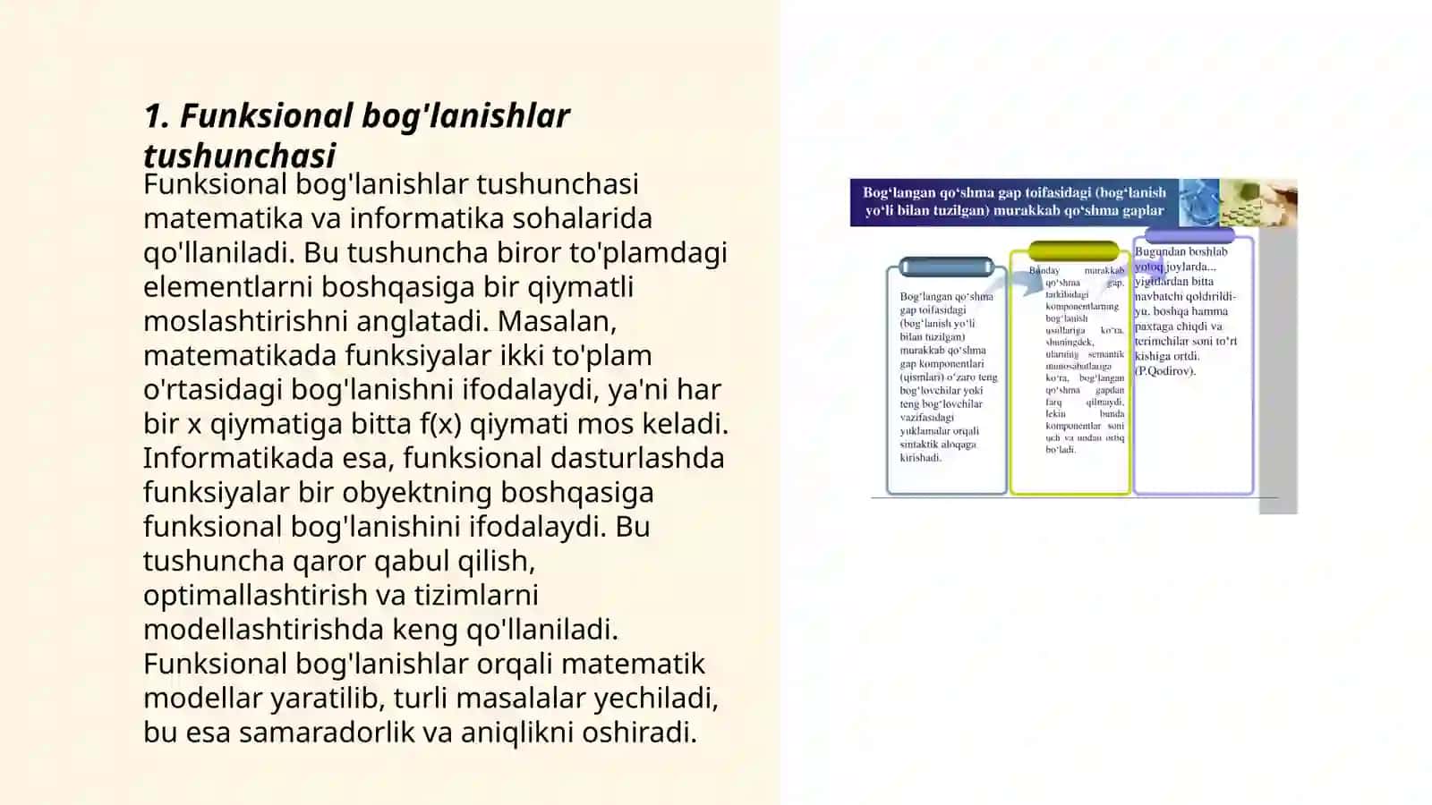 Funksional bog'lanishlar va ularning turlari 3