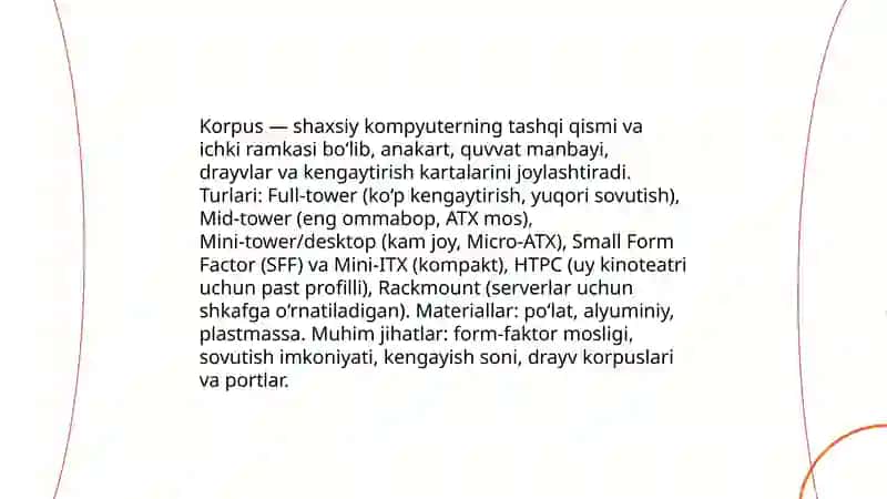 Shaxsiy kompyuterning tuzilishi 3