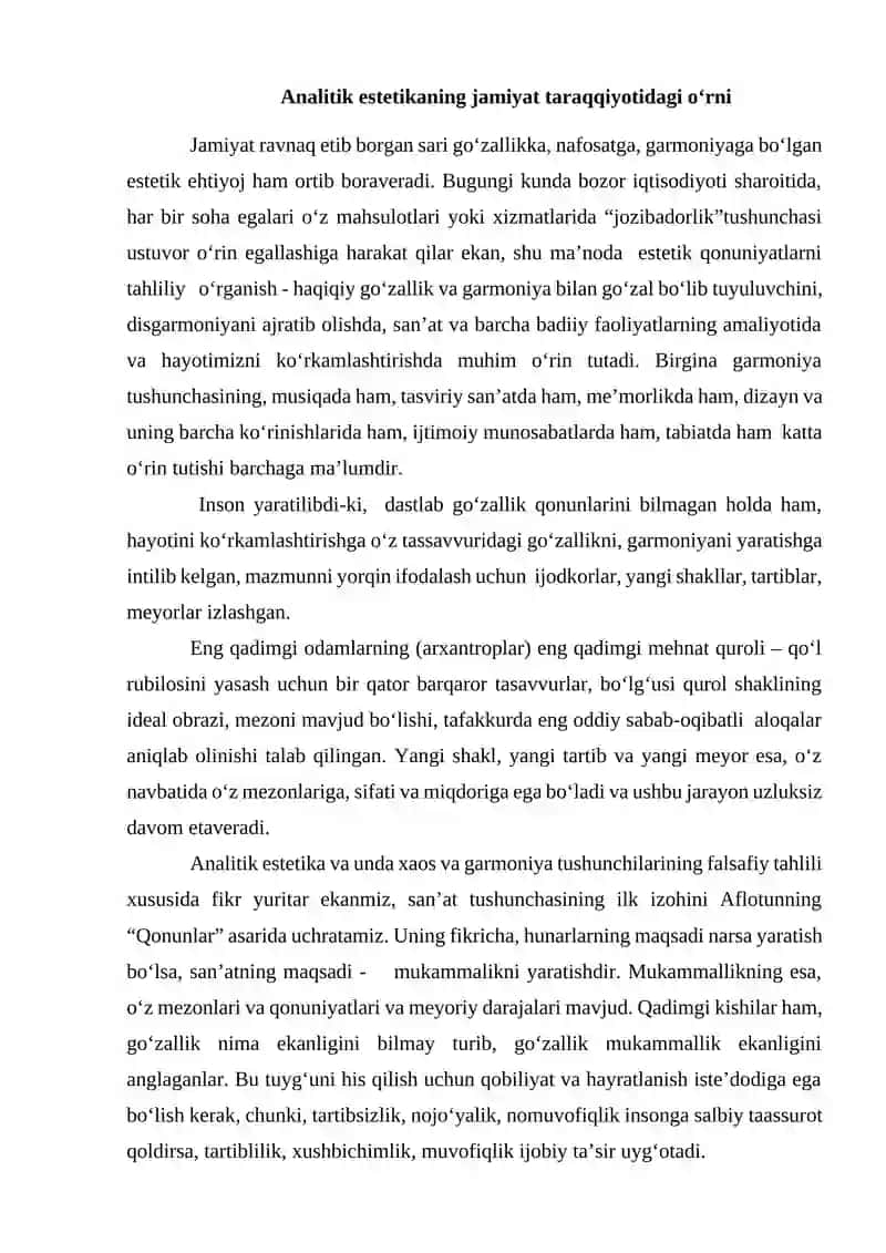 Analitik estetika 3