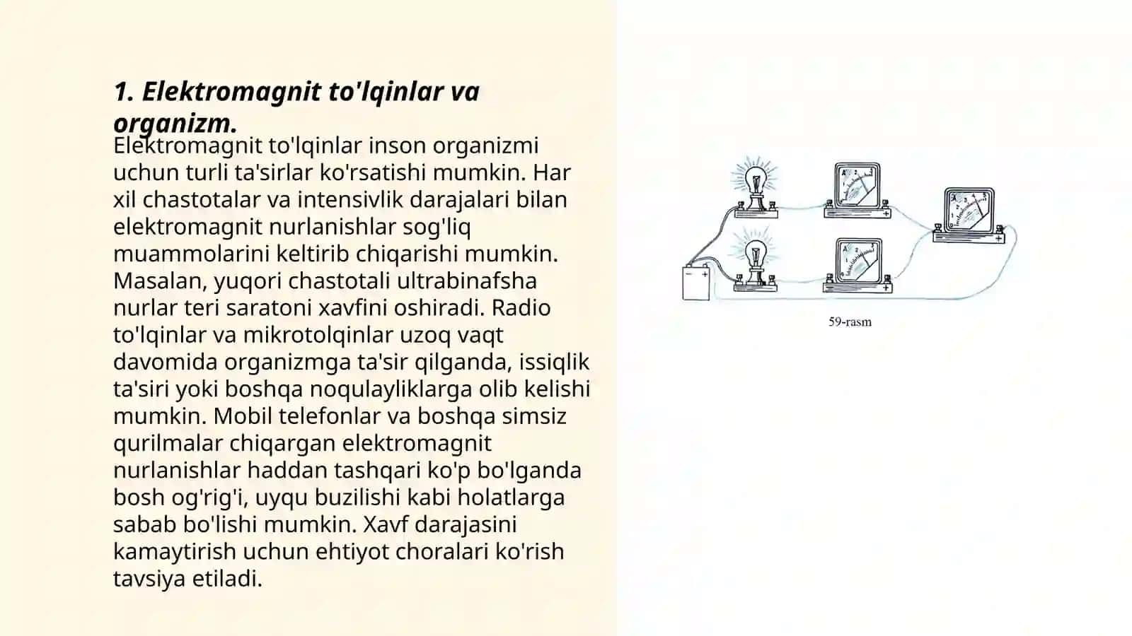 Elektor tokining organizmga taʼsiri 3