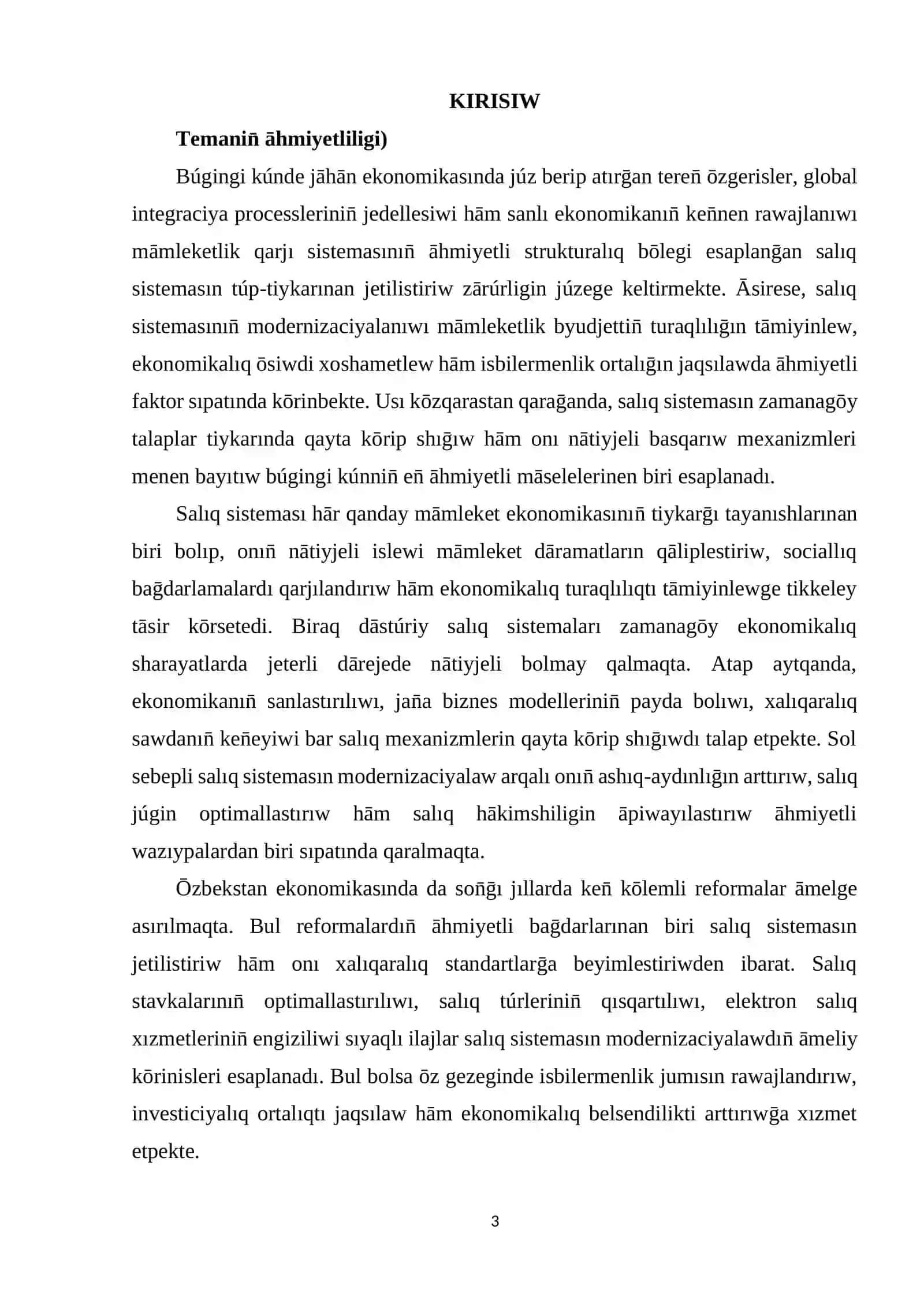 Salıq sistemasınıń modernizaciya processleri 3