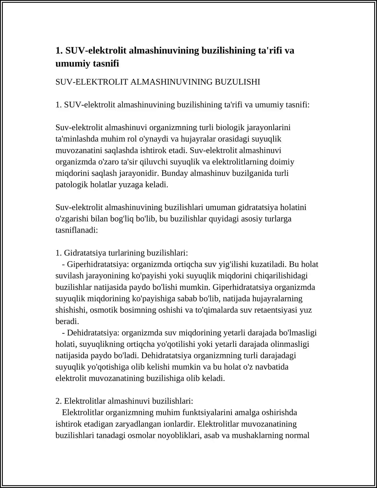 SUV-ELEKTROLIT ALMASHINUVINING BUZULISHI 3