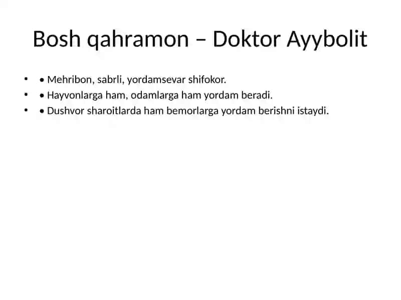 "Doktor Ayybolit" Asari 3