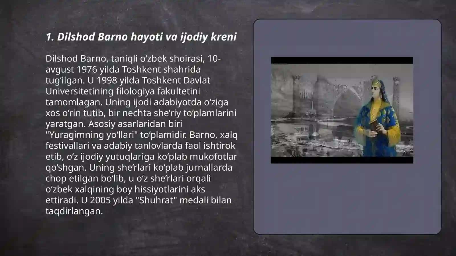 Dilshodi Barno Hayoti va Ijodi 3